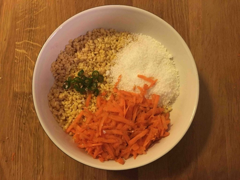 hesaru bele carrot kosambari