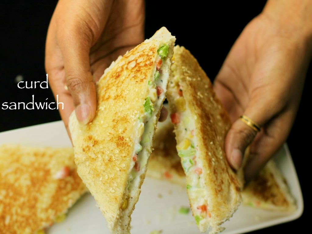 दही सैंडविच रेसिपी - बच्चों के लंच बॉक्स रेसिपी