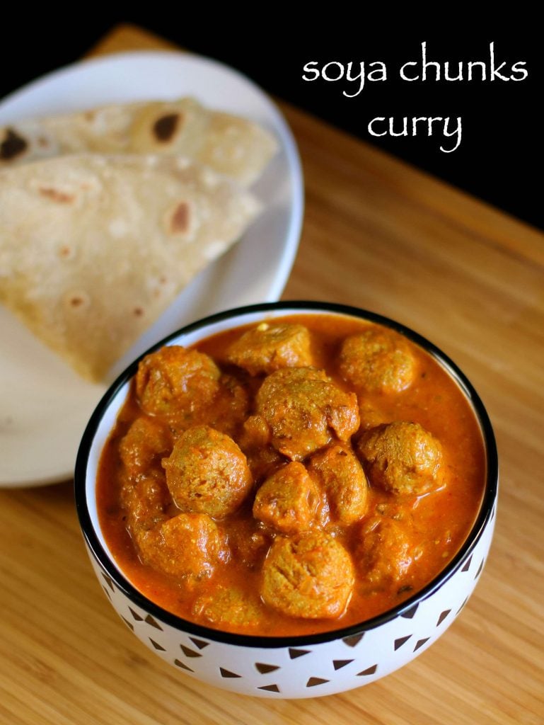 soya chunks curry recipe | soya bean curry recipe | soya bean recipe