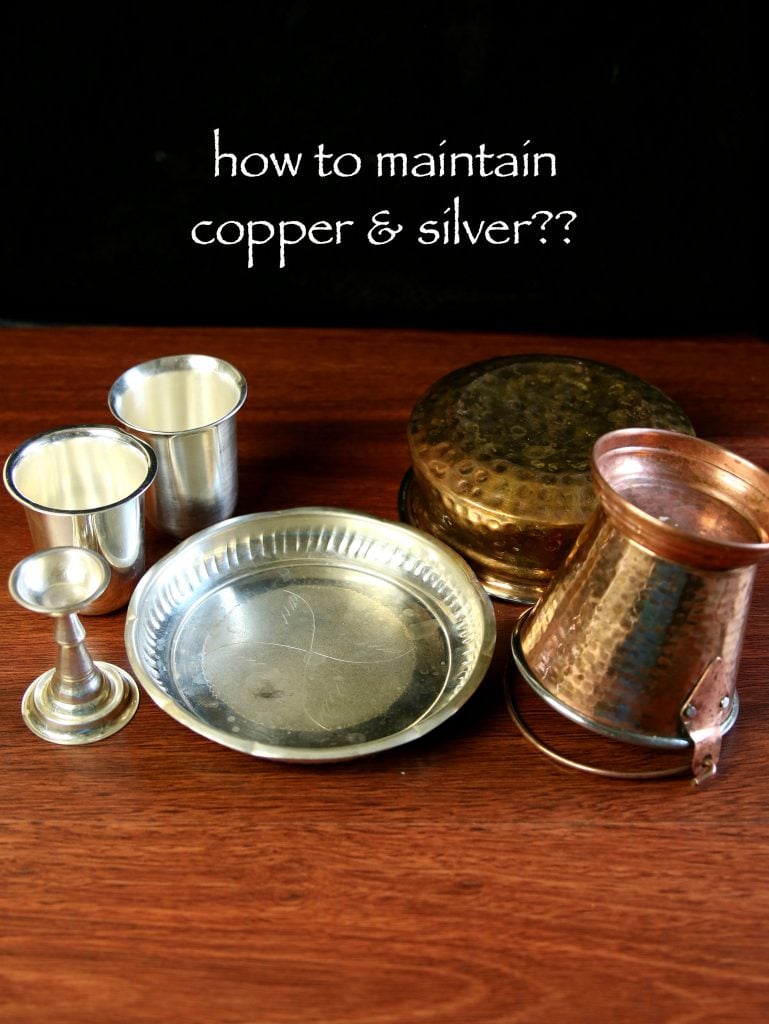 how to maintain and clean silver copper and bronze vessels