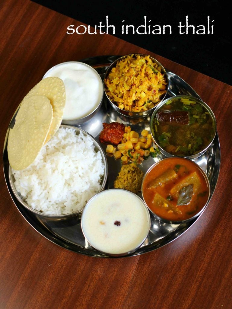 south indian thali recipe | veg south indian lunch menu ideas