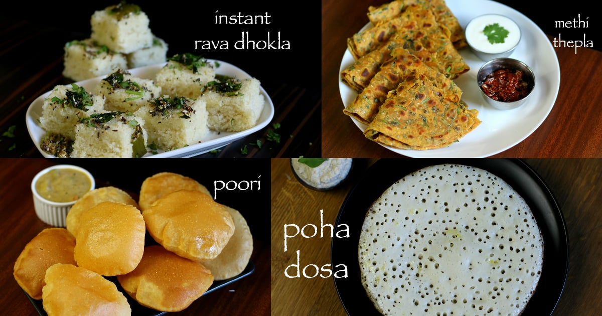 indian veg breakfast menu