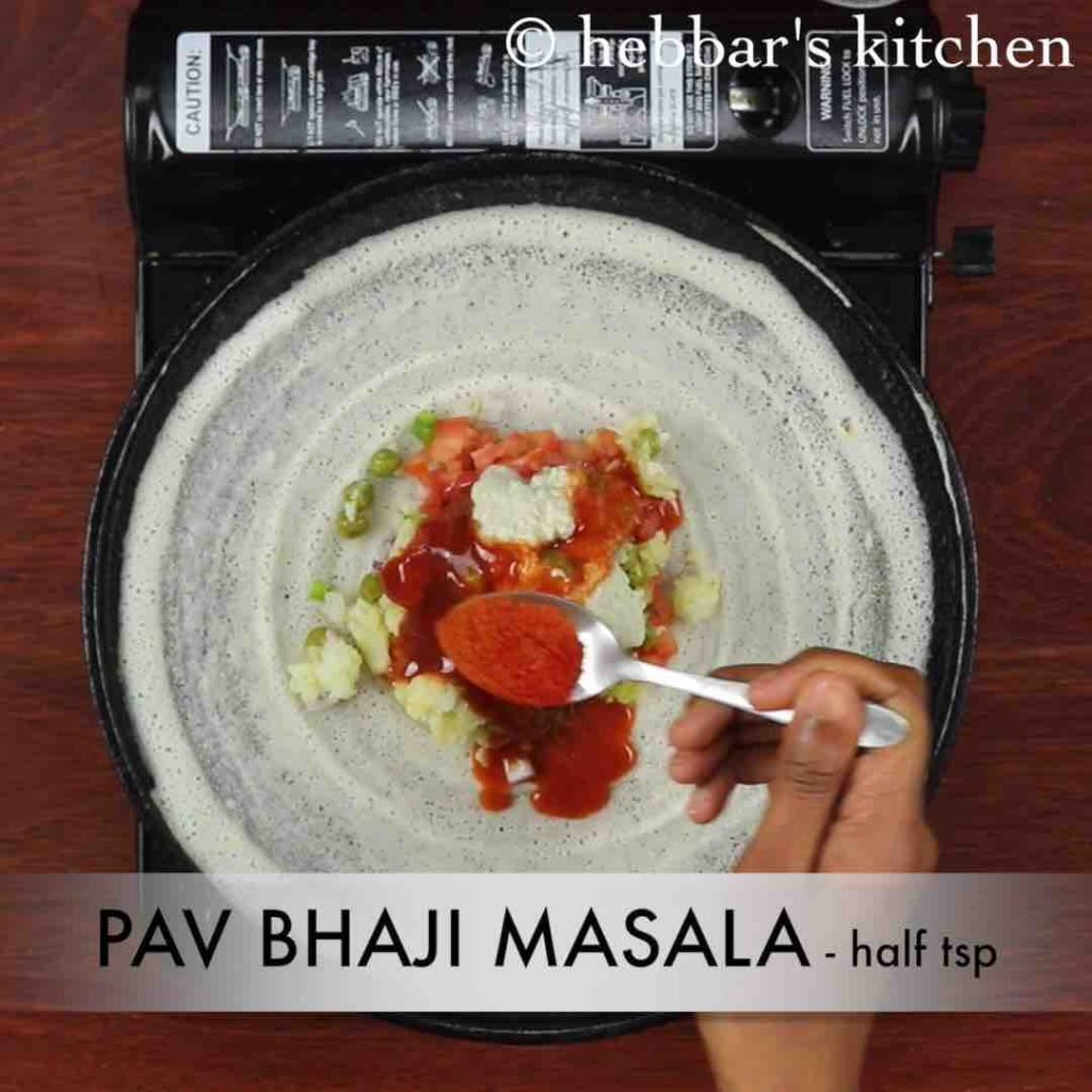 how to make pav bhaji masala dosa recipe
