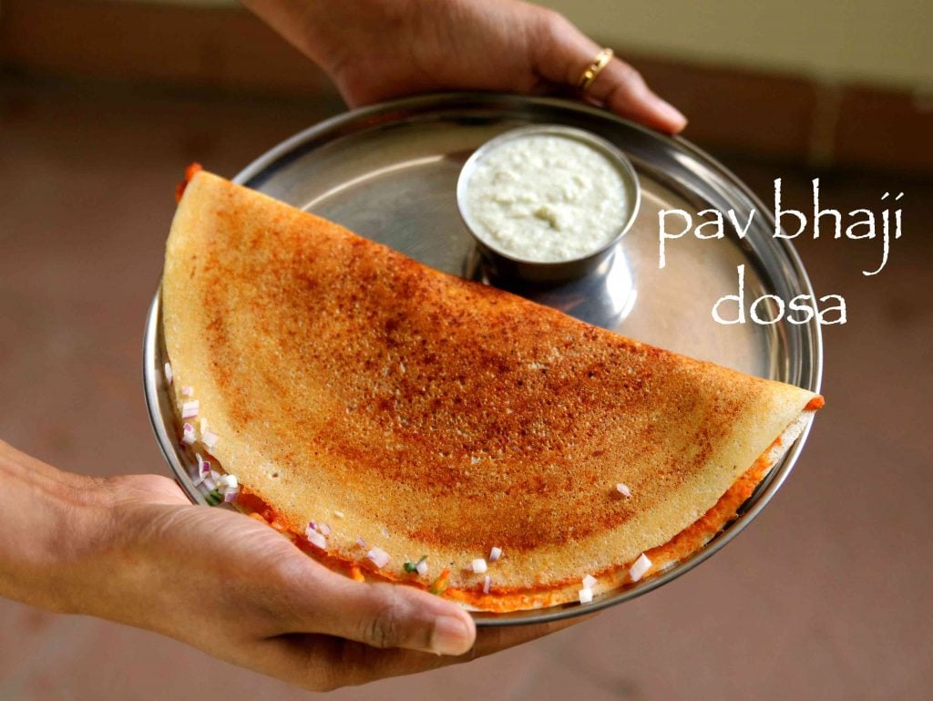 how to make pav bhaji masala dosa recipe