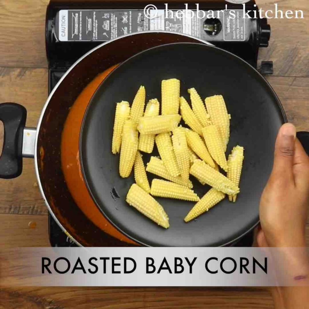 baby corn gravy