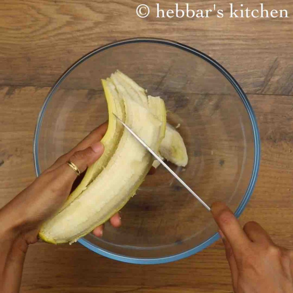 how to make easy eggless banana cake recipe