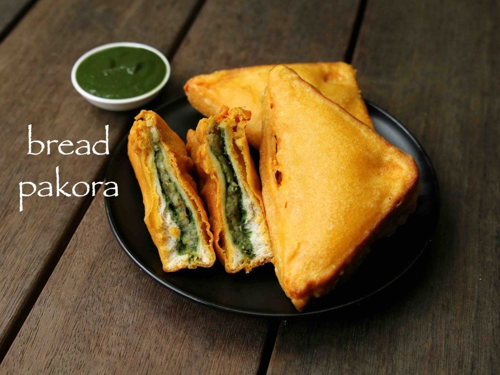 aloo stuffed bread pakora