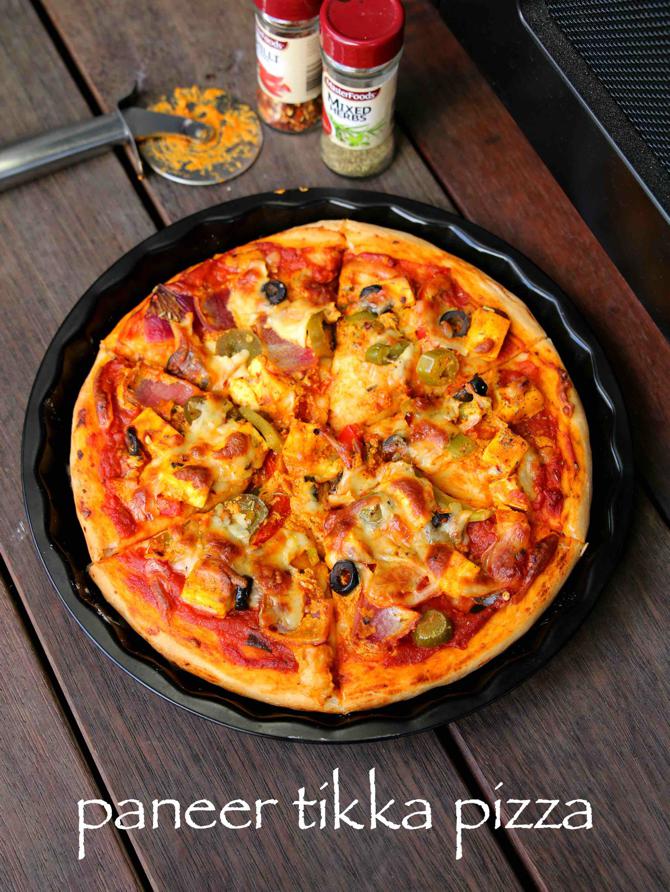 Paneer Pizza Recipe Paneer Tikka Pizza Homemade Pizza With Paneer