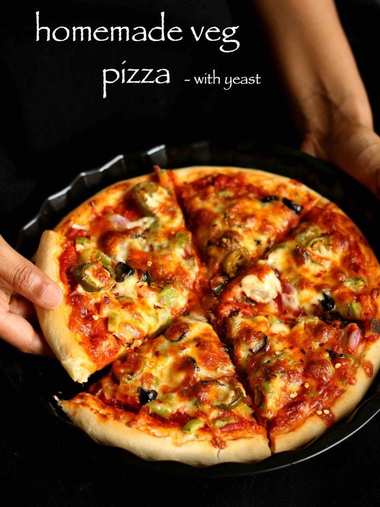 veg pizza recipe, veggie pizza recipe