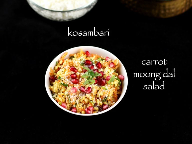moong dal carrot salad | hesaru bele carrot kosambari recipe