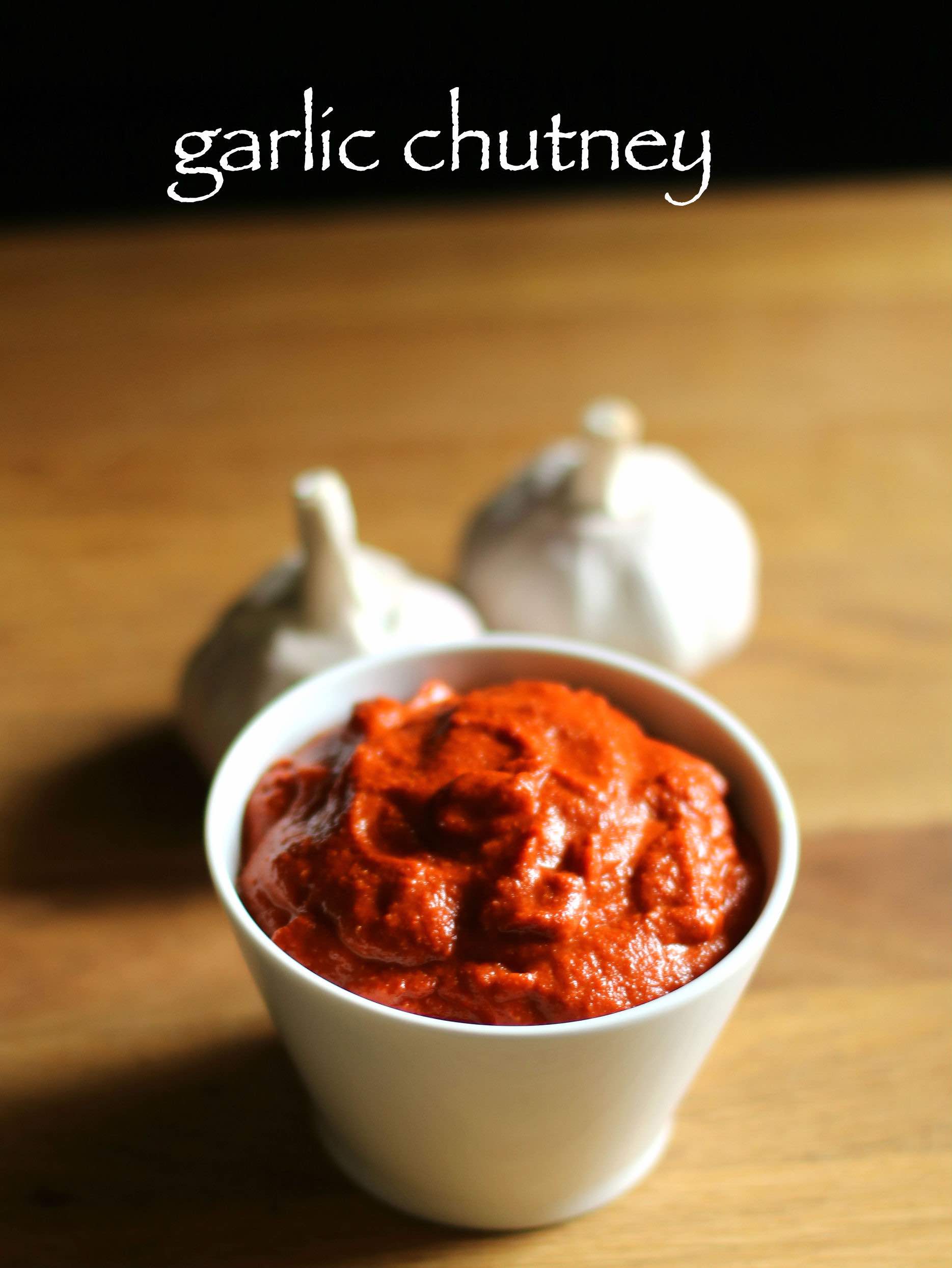 garlic chutney recipe | red chilli garlic chutney for chaat | lasun chutney