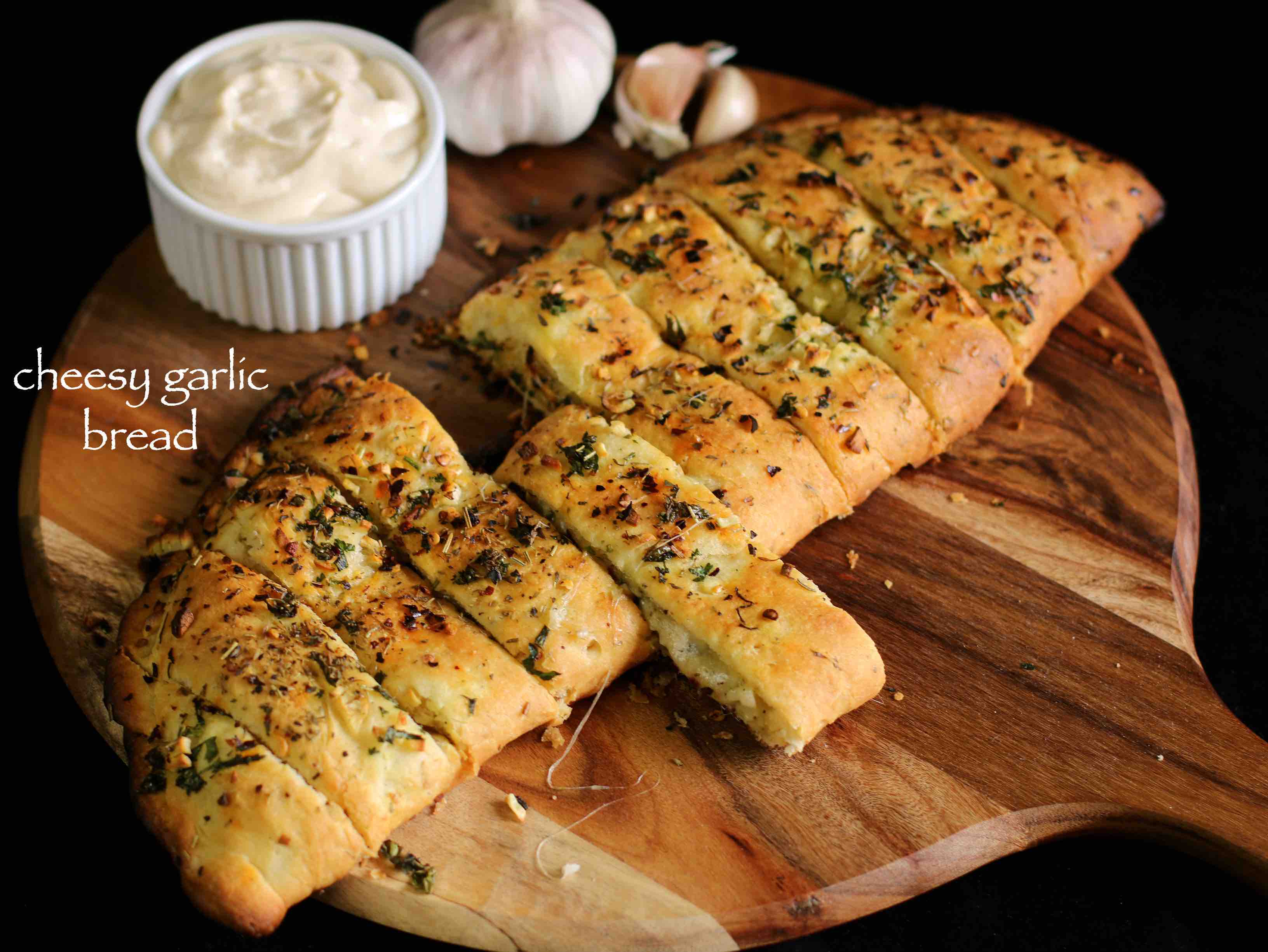 garlic bread recipe  cheesy garlic bread recipe  garlic cheese bread