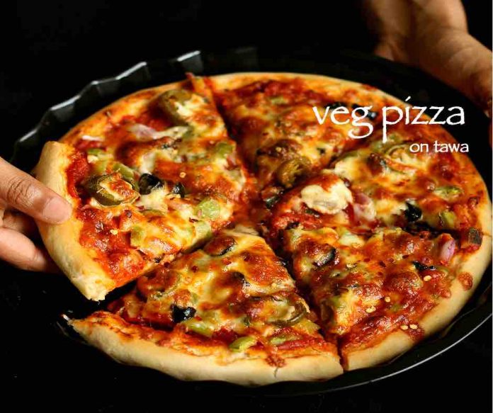pizza recipe | veg pizza recipe | tawa pizza recipe | homemade pizza