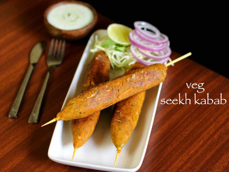 सीख कबाब रेसिपी | seekh kabab in hindi | वेज सीख कबाब | वेजिटेबल सीख कबाब