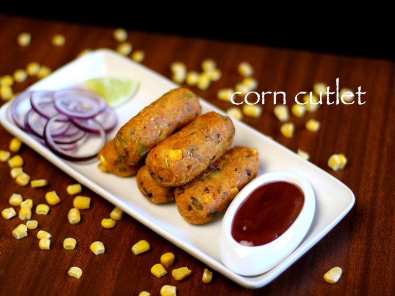 corn cutlet recipe | corn kabab recipe | crispy corn kebab recipe