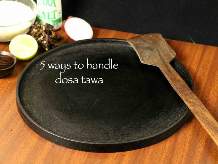 how to clean & maintain cast iron / skillet pan | 5 ways to handle dosa tawa