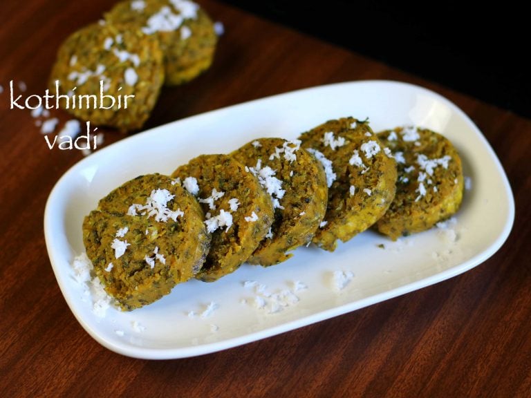 kothimbir vadi recipe | maharashtrian kothimbir vadi recipe
