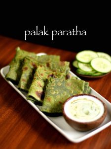 spinach paratha recipe