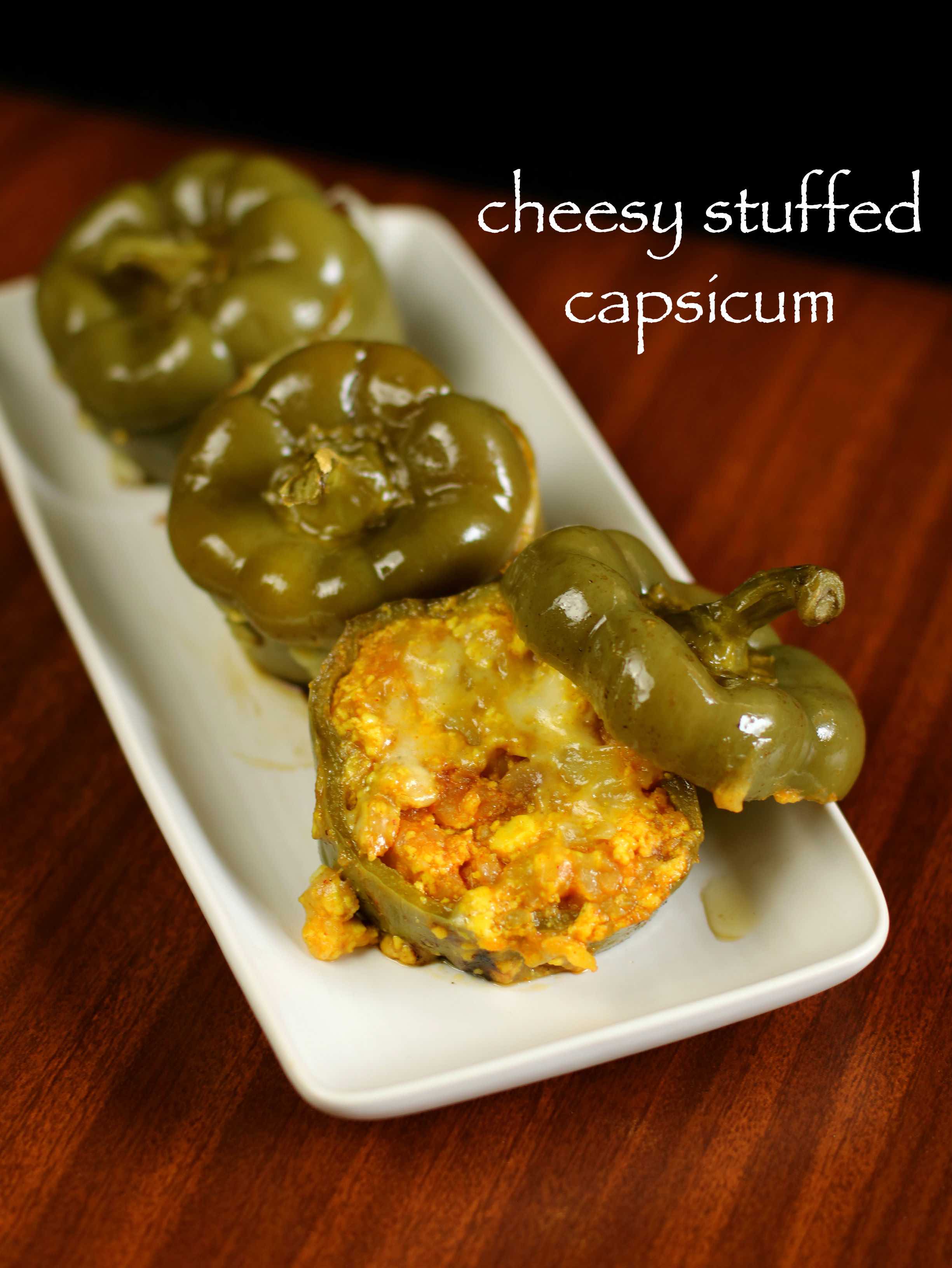 stuffed capsicum recipe bharwa shimla mirch bharleli shimla mirch recipe