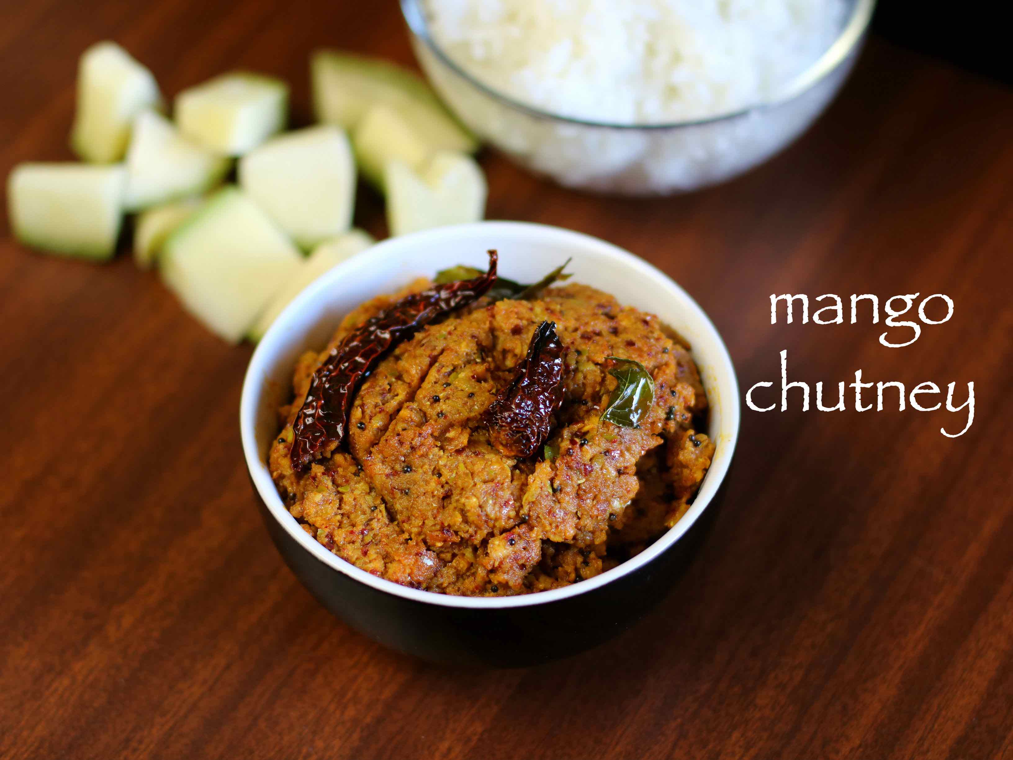 mango chutney recipe | green mango chutney | mango chutney sauce