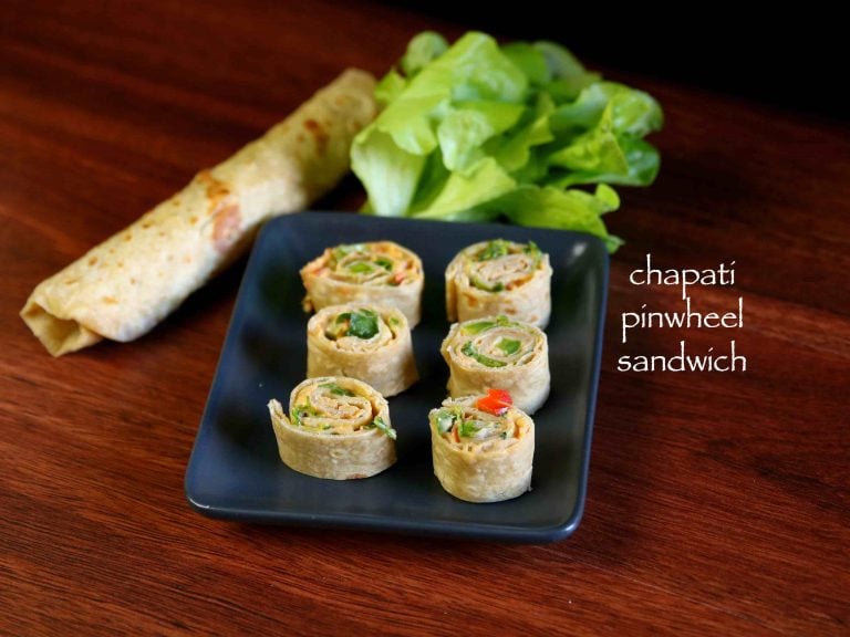 chapati pinwheel sandwich