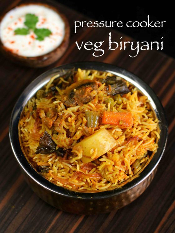 veg biryani in cooker | how to make vegetable biryani recipe in cooker