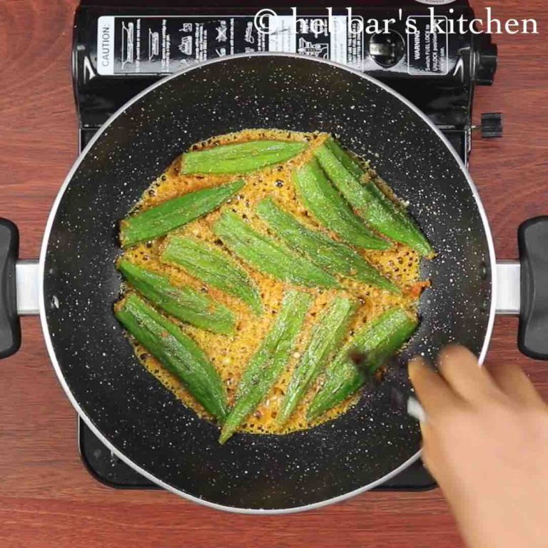 bhindi rava fry recipe | crispy okra rava fry | ladies ...