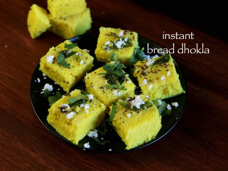 bread dhokla recipe | instant bread dhokla | quick & easy bread dhoklas
