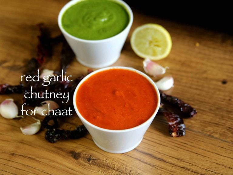 red chutney recipe for chaat | chilli garlic chutney | red garlic chutney