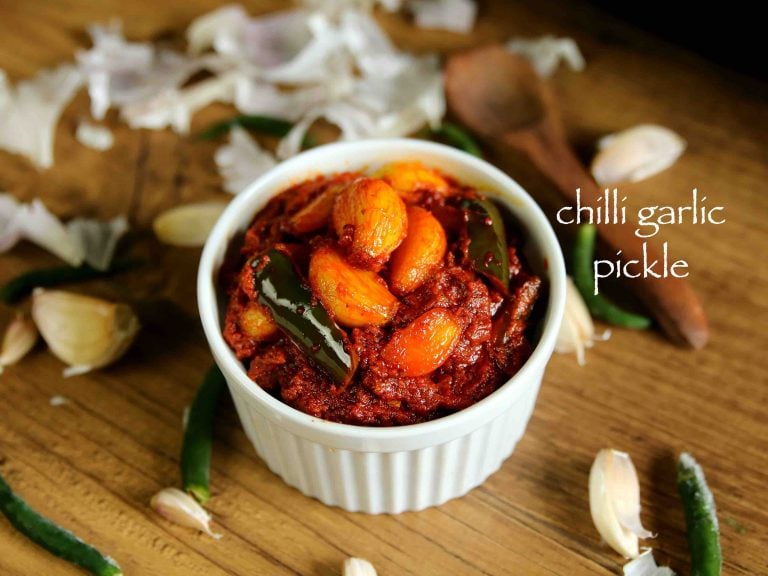 लहसुन का अचार रेसिपी | garlic pickle in hindi | मिर्च और लहसुन का अचार