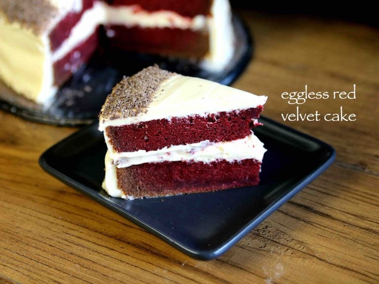 red velvet cake recipe | easy & moist eggless velvet cake recipe