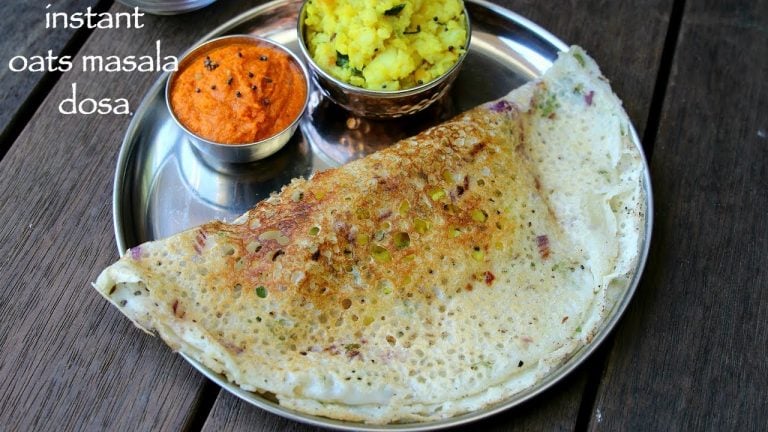 इंस्टेंट ओट्स दोसा रेसिपी | instant oats dosa in hindi | ओट्स मसाला दोसा