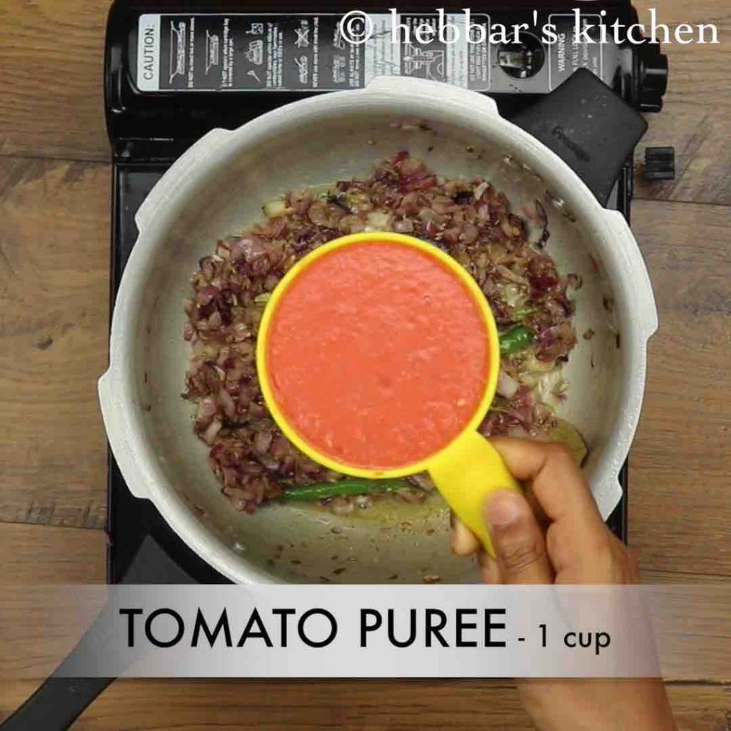 tomato biryani in pressure cooker