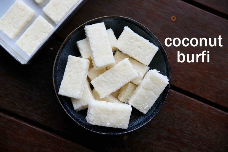 coconut burfi recipe | nariyal barfi | coconut barfi | thengai burfi