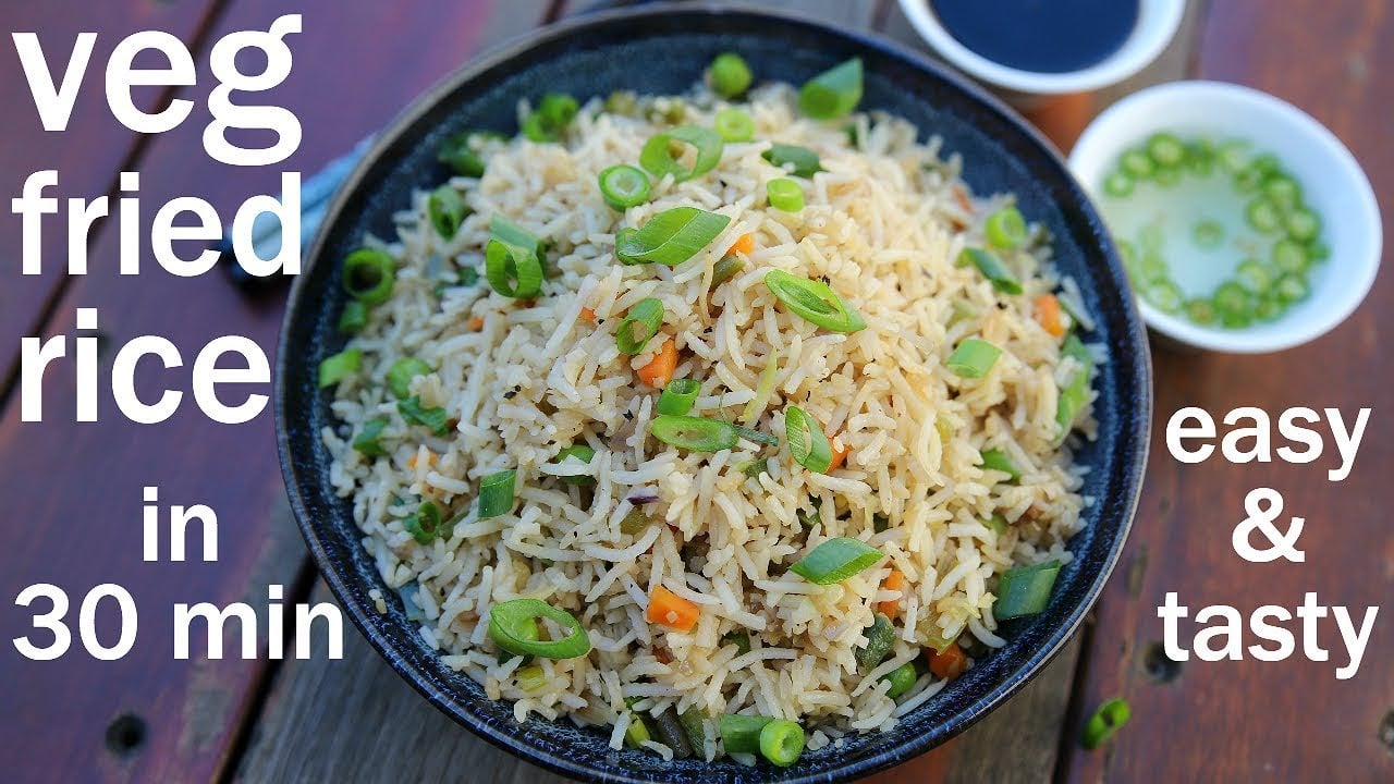veg fried rice recipe | vegetable fried rice | chinese ...