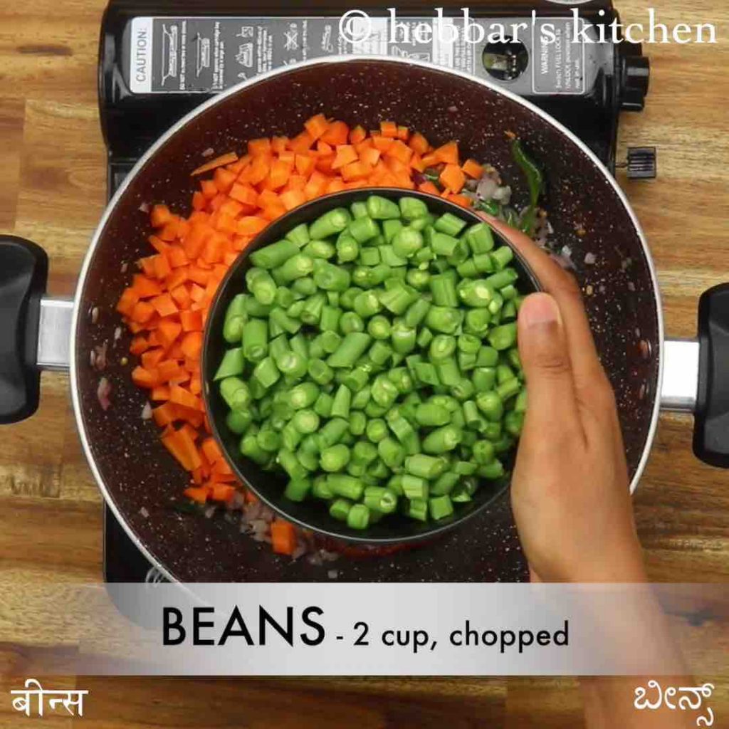 carrot beans poriyal recipe