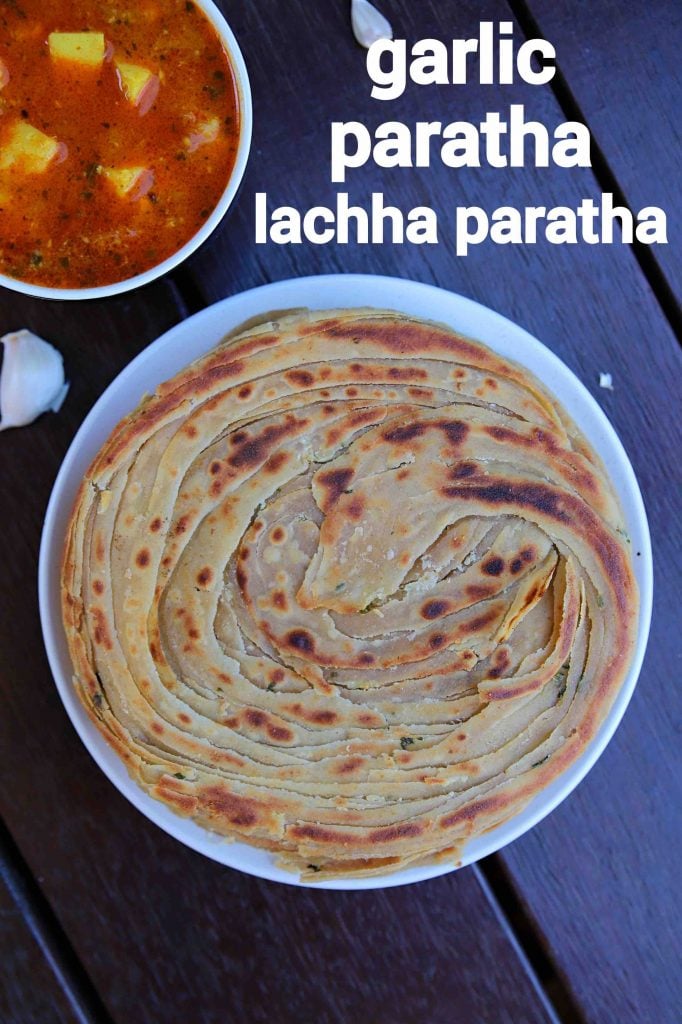 chilli garlic lachha paratha