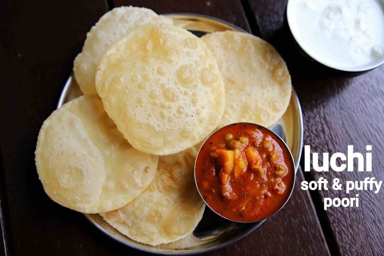 लुची रेसिपी | luchi in hindi | पफ्ड बंगाली लुचई ब्रेड | लुचई पूरी रेसिपी
