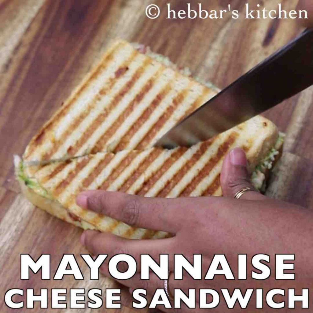mayonnaise cheese sandwich recipe | grilled cheese mayo sandwich 9