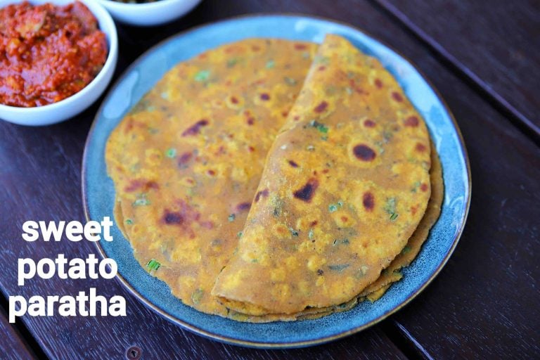 स्वीट पोटैटो पराठा रेसिपी | sweet potato paratha in hindi | स्वीट पोटैटो थेपला