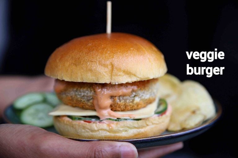 veggie burger recipe | vegetarian burger | veg cheese burger