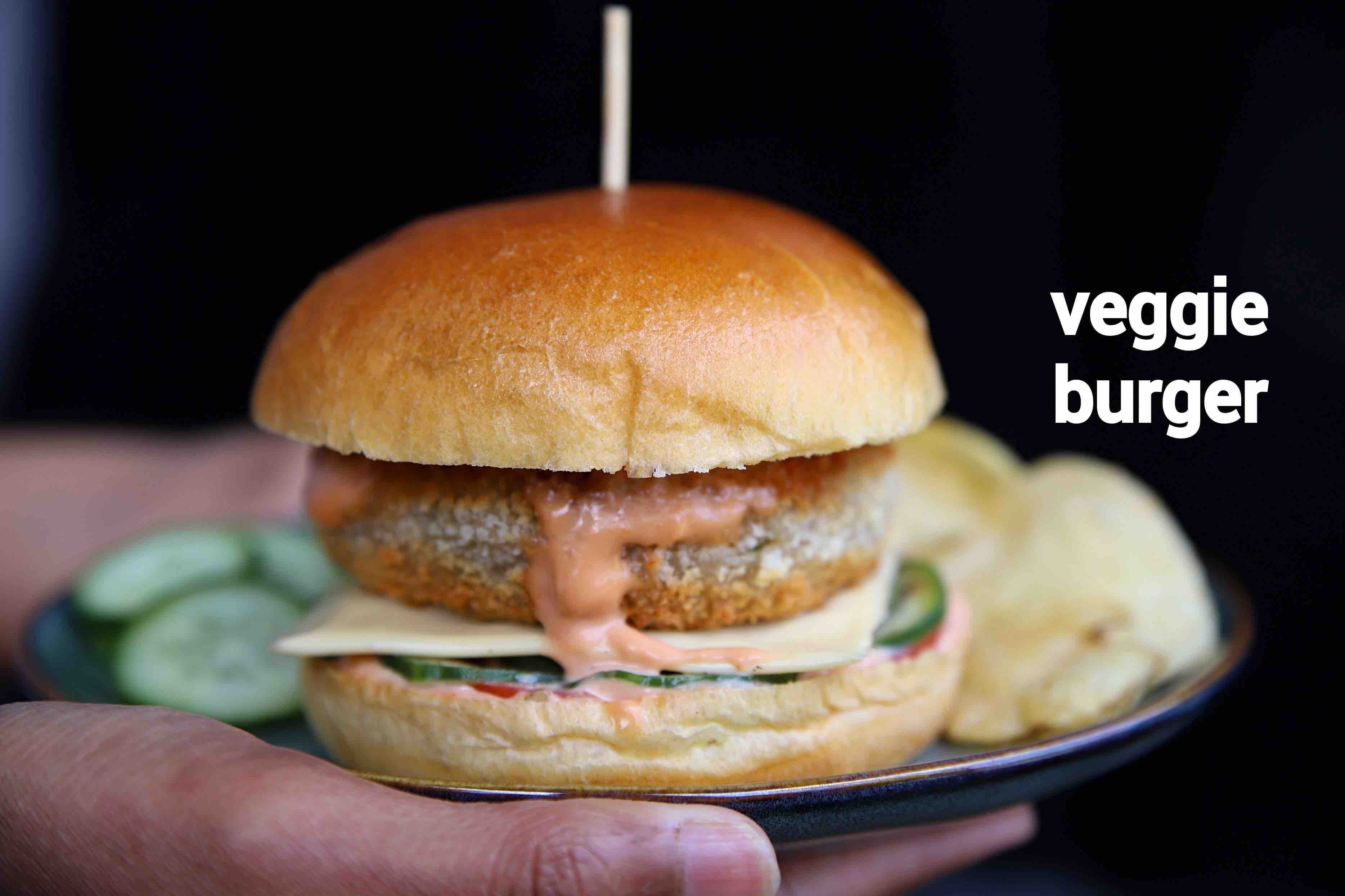 Veggie Burger Recipe Vegetarian Burger Veg Cheese Burger