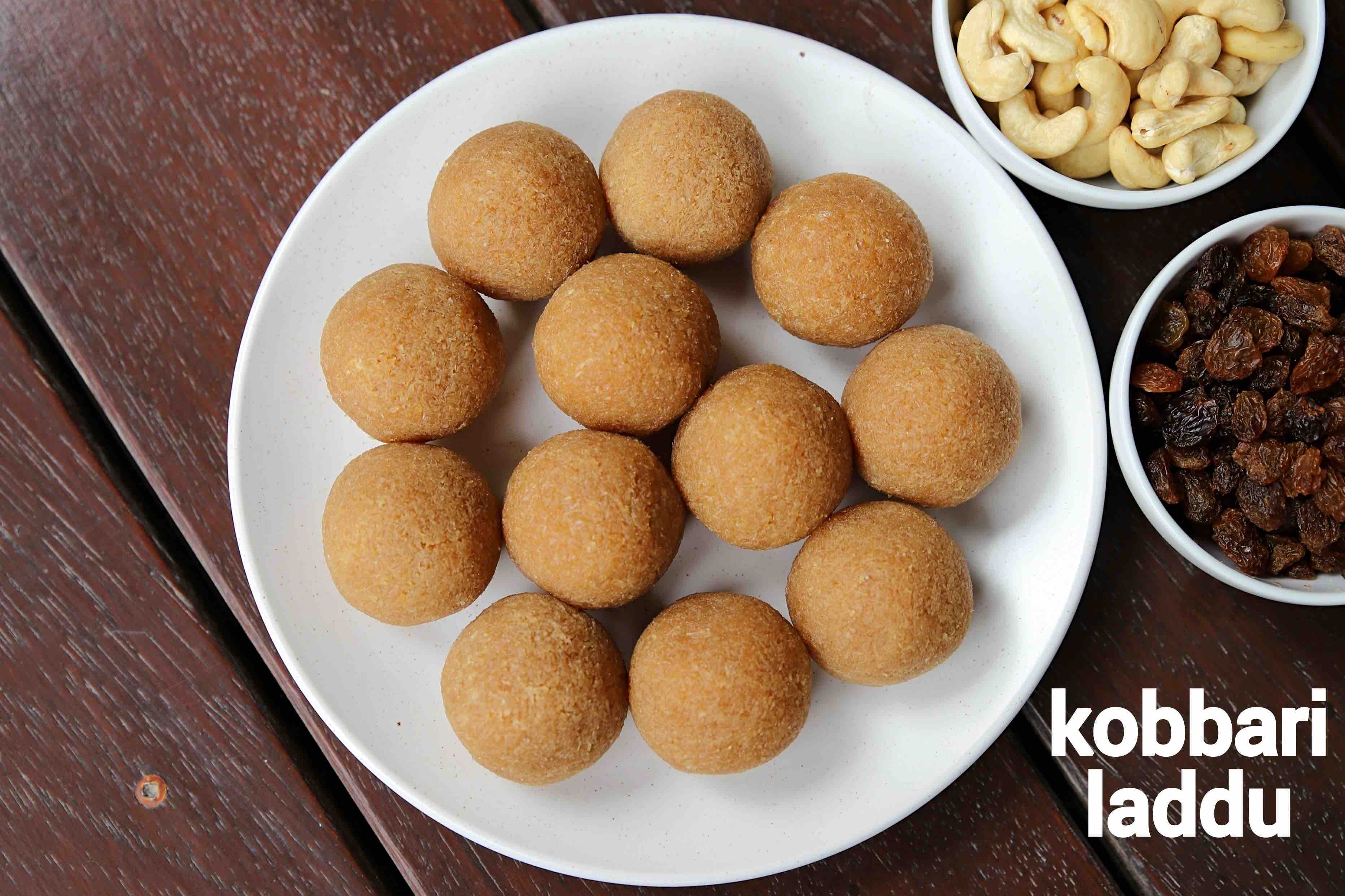 kobbari laddu recipe coconut jaggery ladoo kobbari undalu kobbari louz.