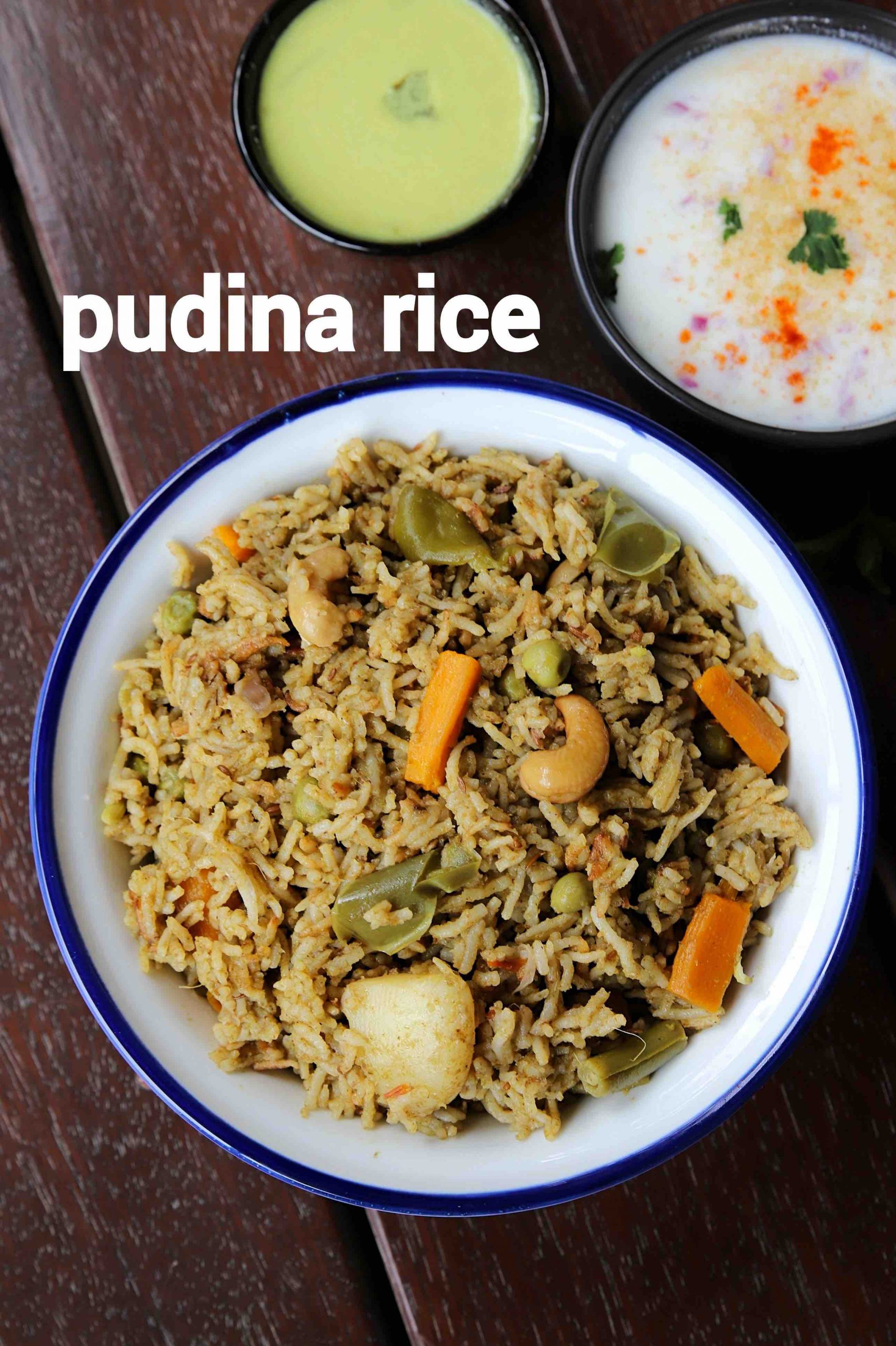 pudina rice recipe | mint rice | pudina pulao | mint pulao