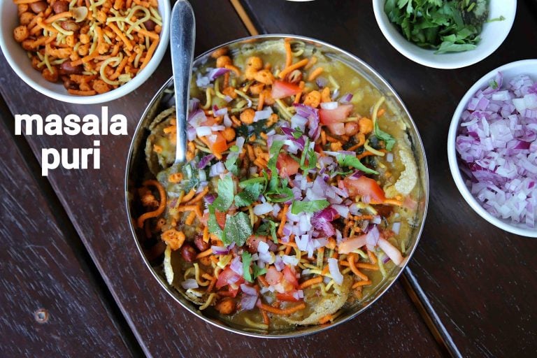 मसाला पुरी रेसिपी | masala puri in hindi | बैंगलोर स्ट्रीट स्टाइल मसाला पूरी चाट