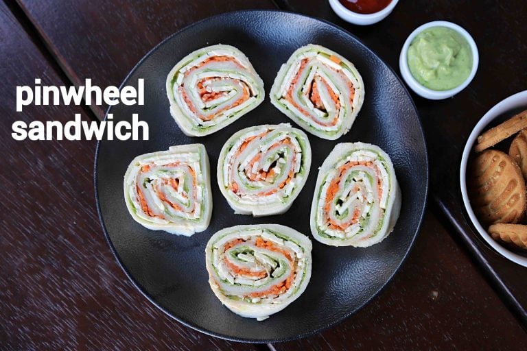 पिन व्हील सैंडविच रेसिपी | pin wheel sandwich in hindi | पिनव्हील सैंडविच