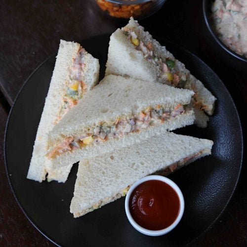 veg malai sandwich recipe