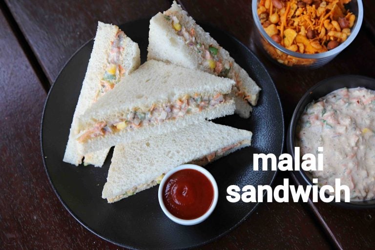 veg malai sandwich recipe | bread malai sandwich | veg cream sandwich