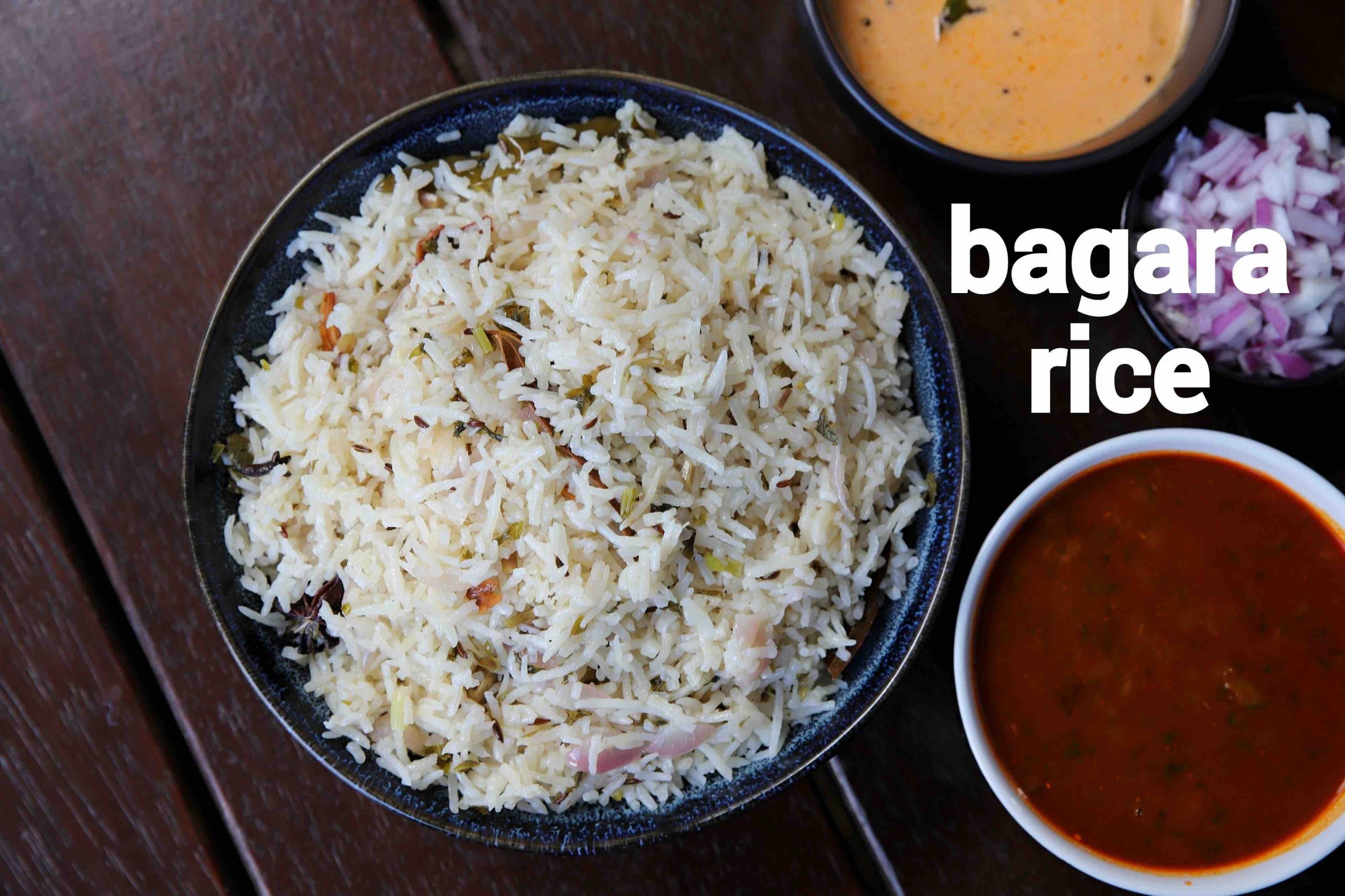 bagara rice recipe | bagara khana recipe | hyderabadi bagara chawal