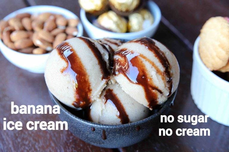 banana ice cream recipe | frozen homemade banana ice cream – no sugar, no cream